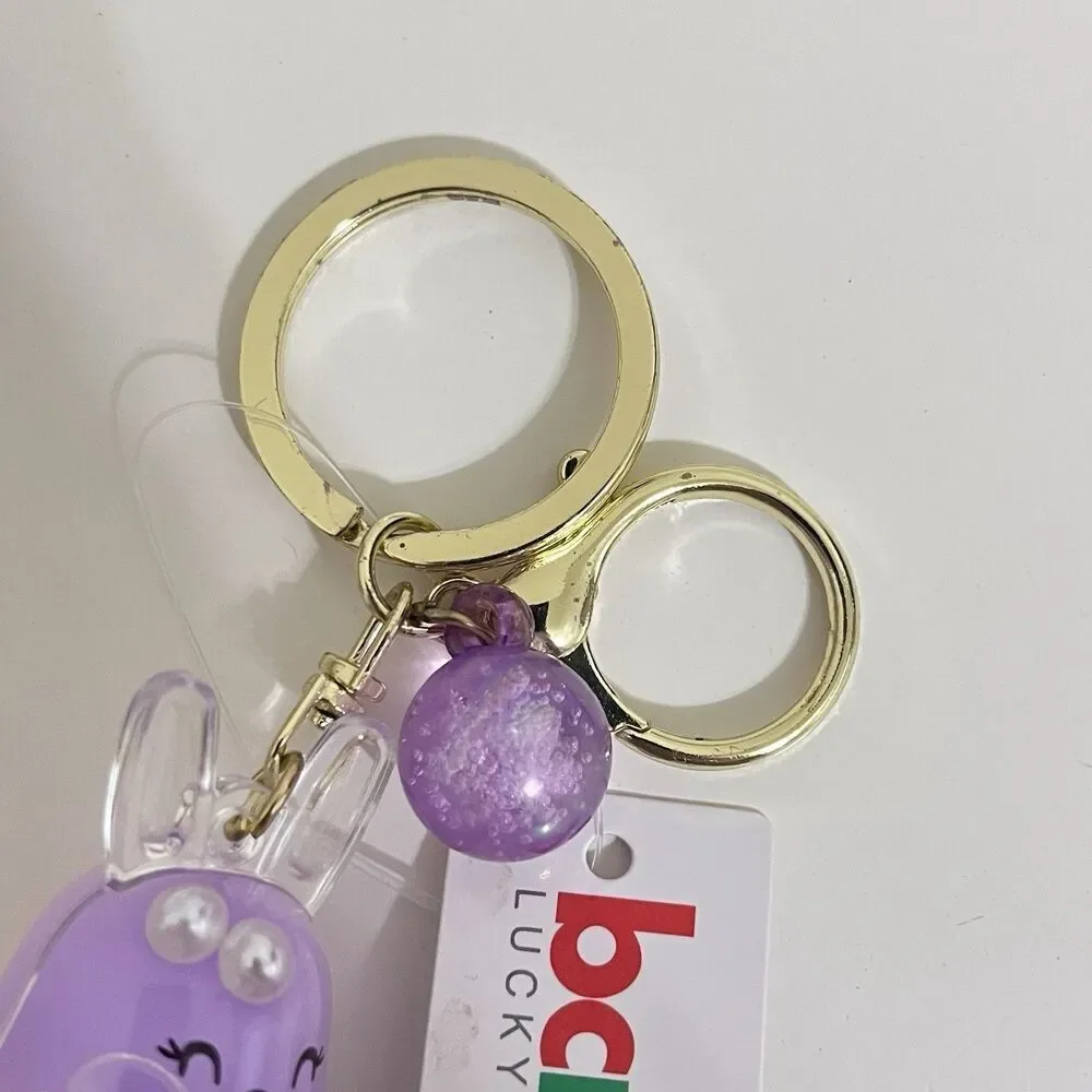 BC MINI Lucky Charms Purple Bunny Rabbit Floaty Keychain Charm Clip